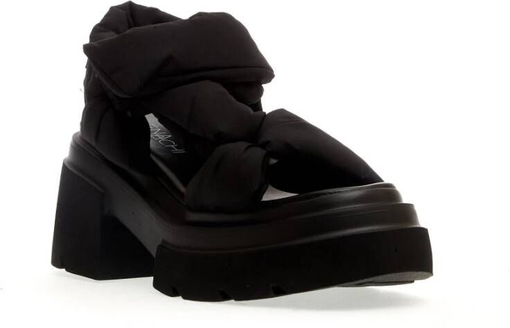 Elena Iachi Zwarte Sandalen met Rubberen Zool Black Dames