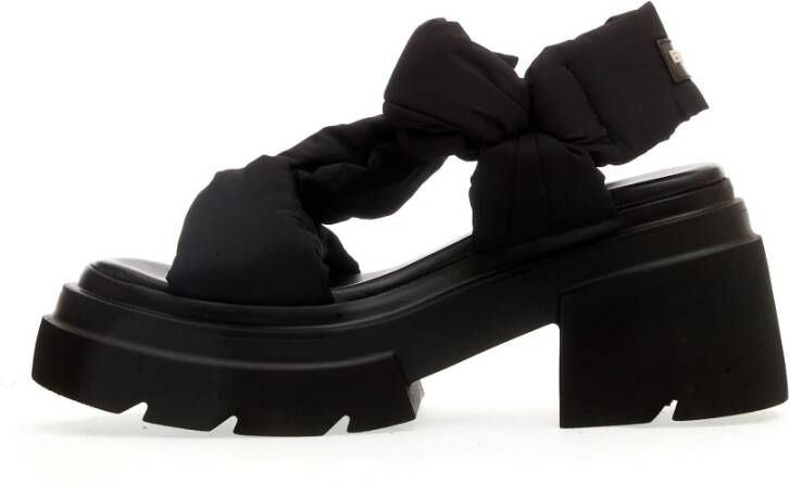 Elena Iachi Zwarte Sandalen met Rubberen Zool Black Dames