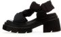 Elena Iachi Zwarte Sandalen met Rubberen Zool Black Dames - Thumbnail 3