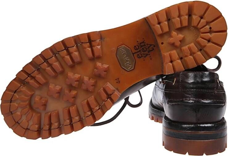 Eleventy Bootschoenen in gelooid buffelleer Brown Heren