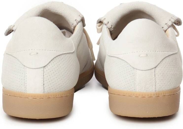 Eleventy Gevouwen tab Veterschoenen Wit Beige Heren