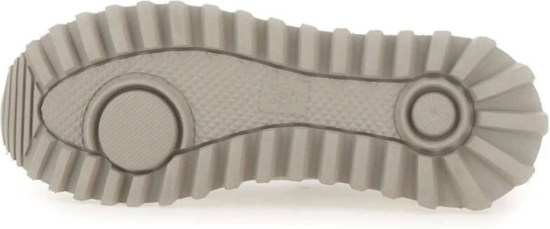 Eleventy Grijze Stof- en Leren Sneakers Gray Heren