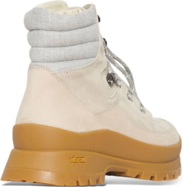 Eleventy Nabuk Veterschoenen Enkellaarzen Beige Heren