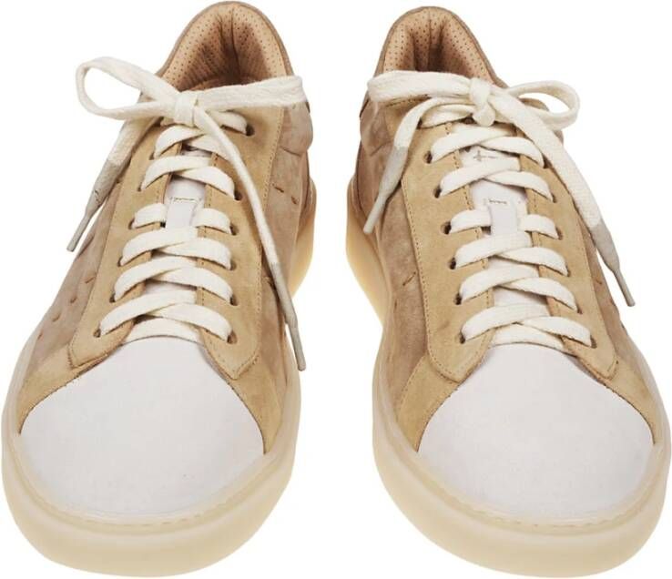 Eleventy Sneakers van suèdeleer Beige Heren