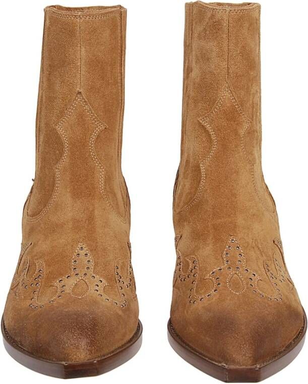 Eleventy Suede Texano Stud Laars Brown Dames