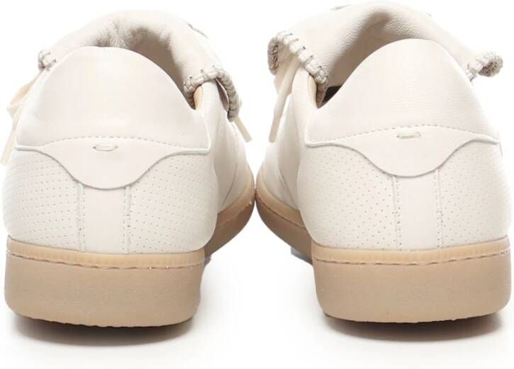 Eleventy Witte Sneakers met Omgeslagen Tab White Heren