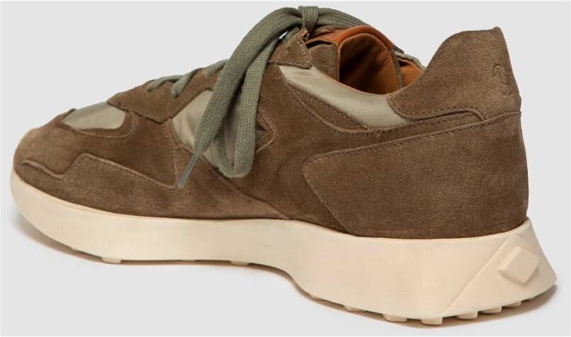 Elia Maurizi Hazelnoot Suède Handgemaakte Sneaker Brown Heren