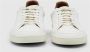 Elia Maurizi Witte Leren Sneaker met Logo White Heren - Thumbnail 2