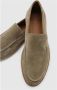 Elia Maurizi Taupe Leren Loafer met Gestikte Zool Multicolor Heren - Thumbnail 4