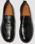 Elia Maurizi Zwarte leren loafer Lichtgewicht structuur Black Heren - Thumbnail 2