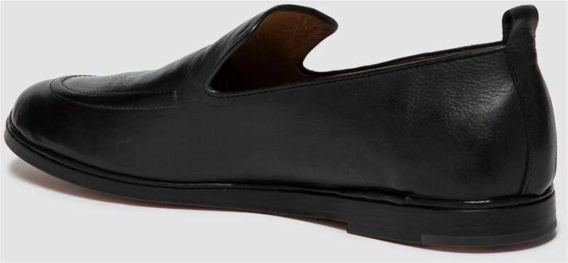 Elia Maurizi Zwarte leren loafer Lichtgewicht structuur Black Heren