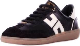 Elisabetta Franchi Geborduurde Suède Logo Sneakers Black Dames