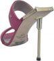 Elisabetta Franchi Gouden Stiletto Sandaal van Nappaleer Pink Dames - Thumbnail 2