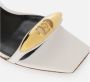 Elisabetta Franchi Ivoor Leren Sandalen met Gouden Detail Beige Dames - Thumbnail 4