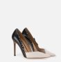 Elisabetta Franchi Leren hakken met logolint Multicolor Dames - Thumbnail 2