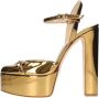 Elisabetta Franchi Met Hak Goud Yellow Dames - Thumbnail 2