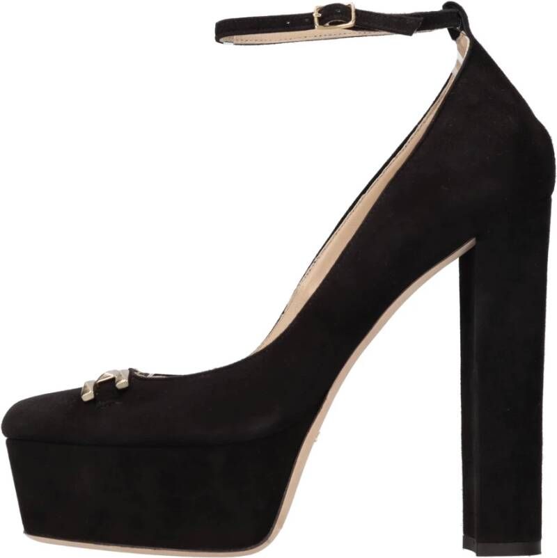 Elisabetta Franchi Met hak zwart Black Dames