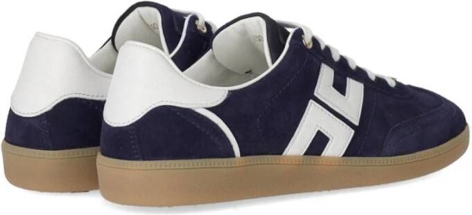 Elisabetta Franchi Navy en Ivoor Logo Sneaker Blue Dames