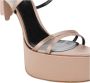 Elisabetta Franchi Nude Satijnen Plateau Sandalen met Enkelbandje Pink Dames - Thumbnail 4