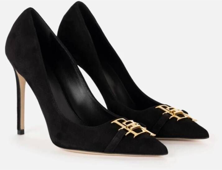 Elisabetta Franchi Platte Schoenen voor Vrouwen Black Dames