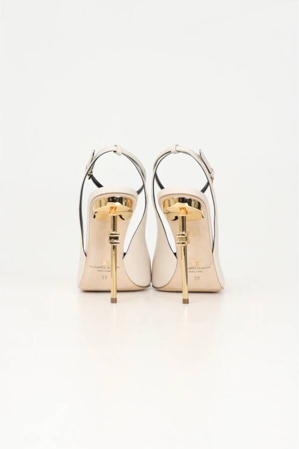 Elisabetta Franchi Slingback hakken met kruisband Yellow Dames