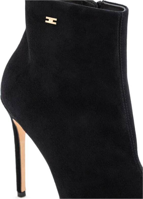 Elisabetta Franchi Suède Enkellaarzen Black Dames