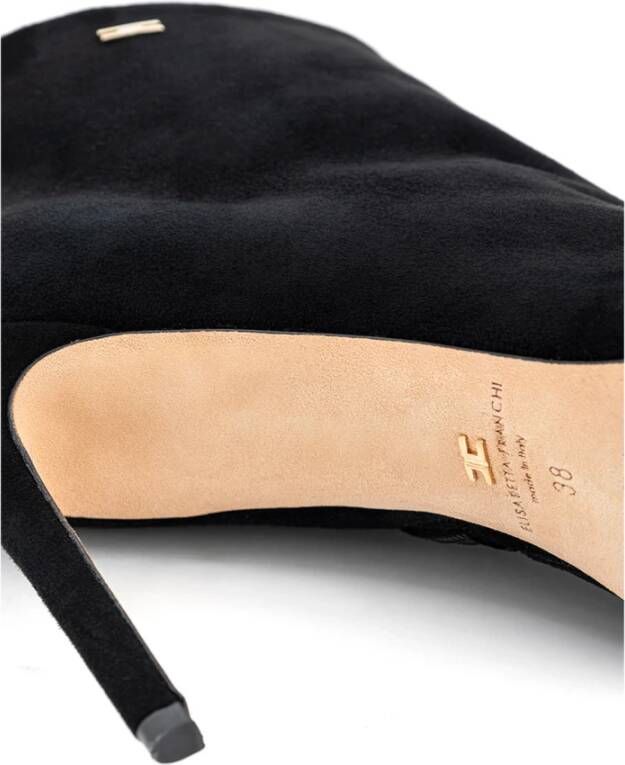 Elisabetta Franchi Suède Enkellaarzen Black Dames