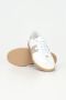 Elisabetta Franchi Witte leren sneakers met gouden rivet White Dames - Thumbnail 4