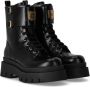 Elisabetta Franchi Zwarte Combat Boot met Gouden Embleem Black Dames - Thumbnail 3