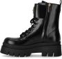 Elisabetta Franchi Zwarte Combat Boot met Gouden Embleem Black Dames - Thumbnail 4