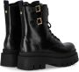 Elisabetta Franchi Zwarte Combat Boot met Gouden Embleem Black Dames - Thumbnail 5