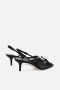 Elisabetta Franchi Zwarte Leren Sandalen met Strikdetail Black Dames - Thumbnail 2