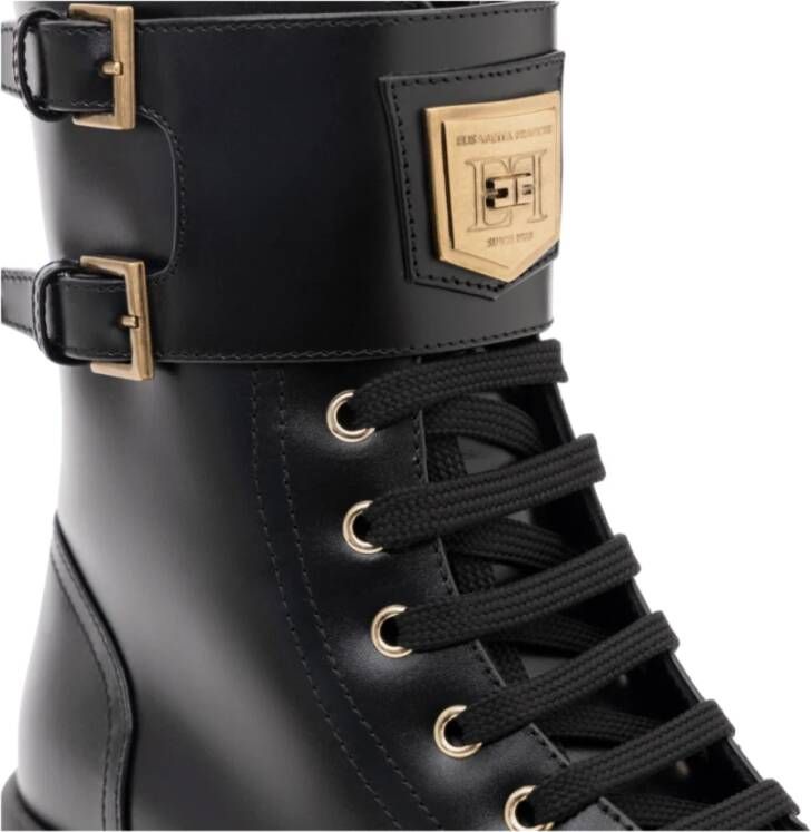 Elisabetta Franchi Zwarte platte schoenen Elegant stijl Black Dames