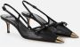 Elisabetta Franchi Zwarte Slingback Platte Schoenen met Mesh Inzetstukken Black Dames - Thumbnail 2