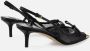 Elisabetta Franchi Zwarte Slingback Platte Schoenen met Mesh Inzetstukken Black Dames - Thumbnail 3