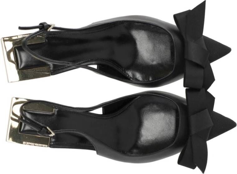 Elisabetta Franchi Zwarte Slingback Pump met Strik Black Dames