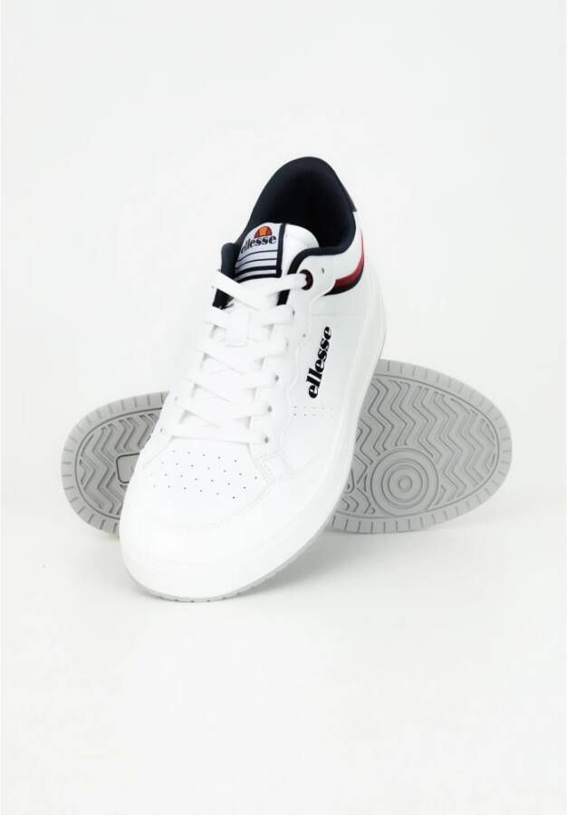 Ellesse Witte sneakers met blauwe accenten White Heren