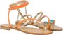 Emanuela Caruso Flat Sandals Oranje Dames - Thumbnail 3