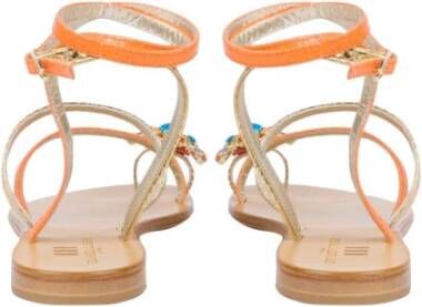 Emanuela Caruso Flat Sandals Oranje Dames