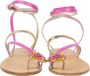 Emanuela Caruso Flat Sandals Roze Dames - Thumbnail 2