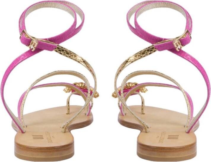 Emanuela Caruso Flat Sandals Roze Dames