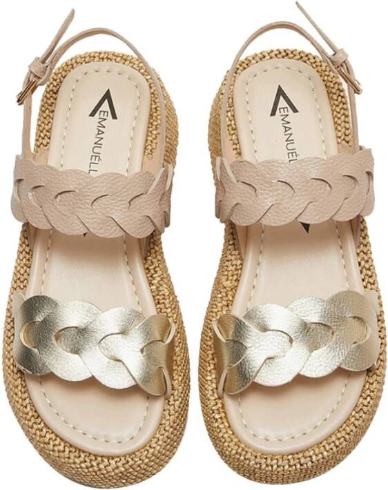 Emanuelle Vee Beige Sandalen Elegant en veelzijdig Beige Dames