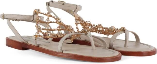 Emanuelle Vee Flat Sandals Beige Dames