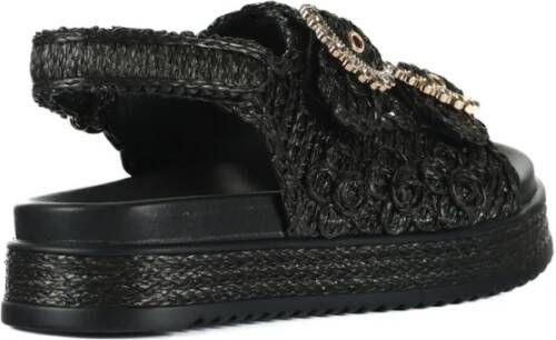 Emanuelle Vee Flat Sandals Black Dames