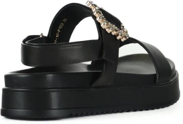 Emanuelle Vee Flat Sandals Black Dames