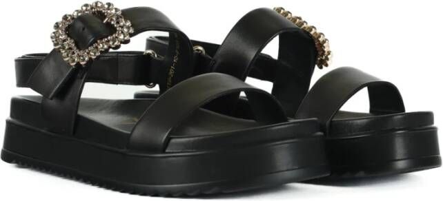 Emanuelle Vee Flat Sandals Black Dames