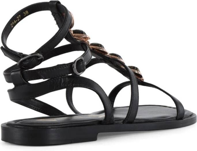 Emanuelle Vee Flat Sandals Black Dames