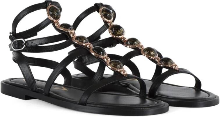 Emanuelle Vee Flat Sandals Black Dames