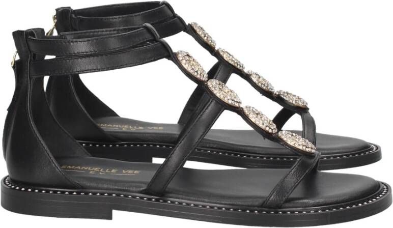 Emanuelle Vee Flat Sandals Zwart Dames