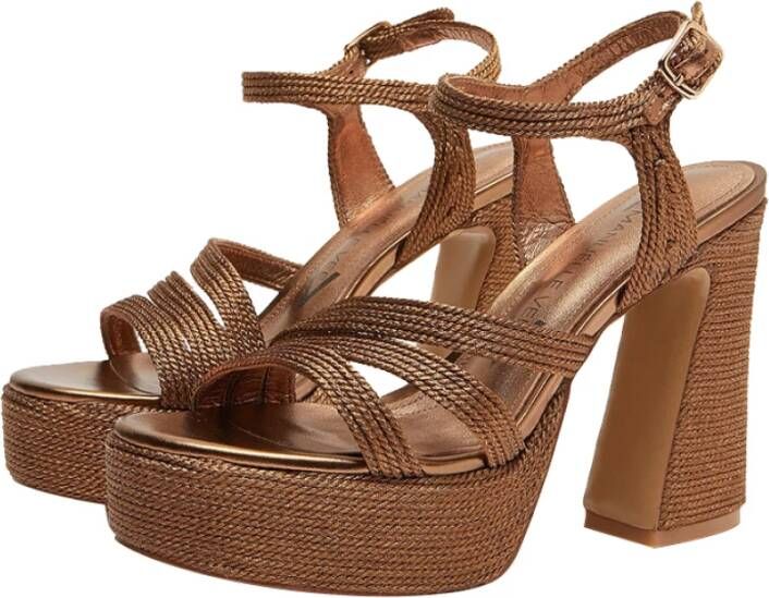 Emanuelle Vee Gouden Sandalen Elegant Must-Have Brown Dames